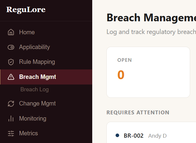 Screenshot of the new UI